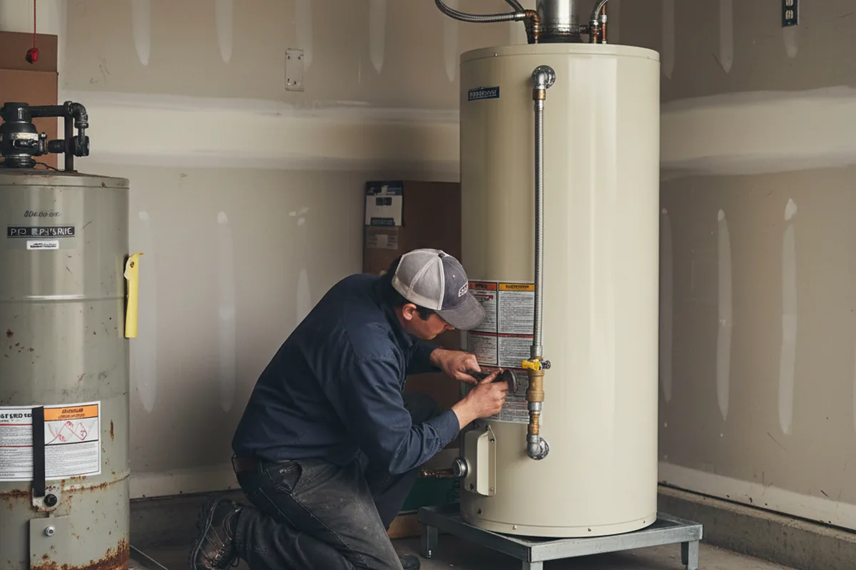 Water heater and shutoff valve replacement in Fingerville